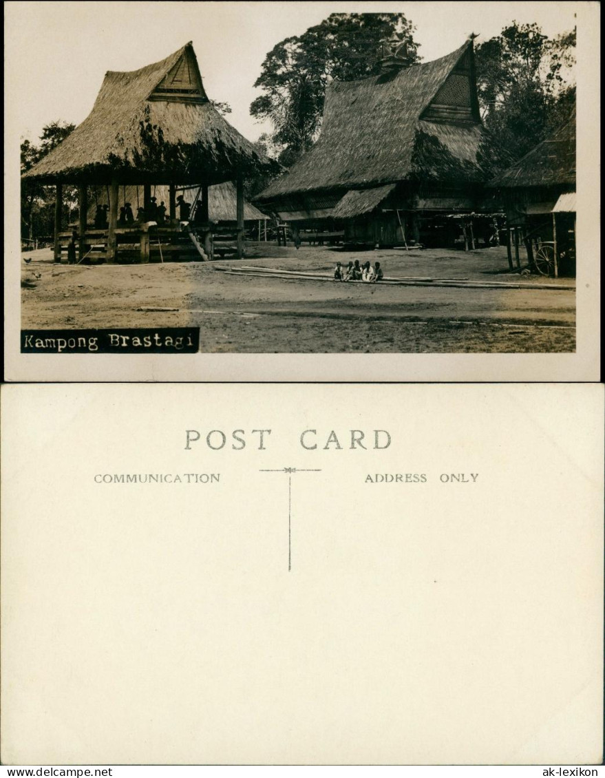 Postcard Berastagi (North Sumatra) Hütten North Sumatra Indonesia 1929 - Indonesien