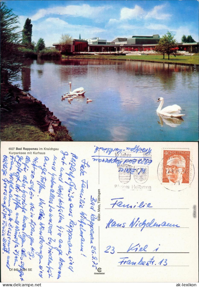 Ansichtskarte Bad Rappenau Kurhaus Und Kurparksee 1975 - Bad Rappenau