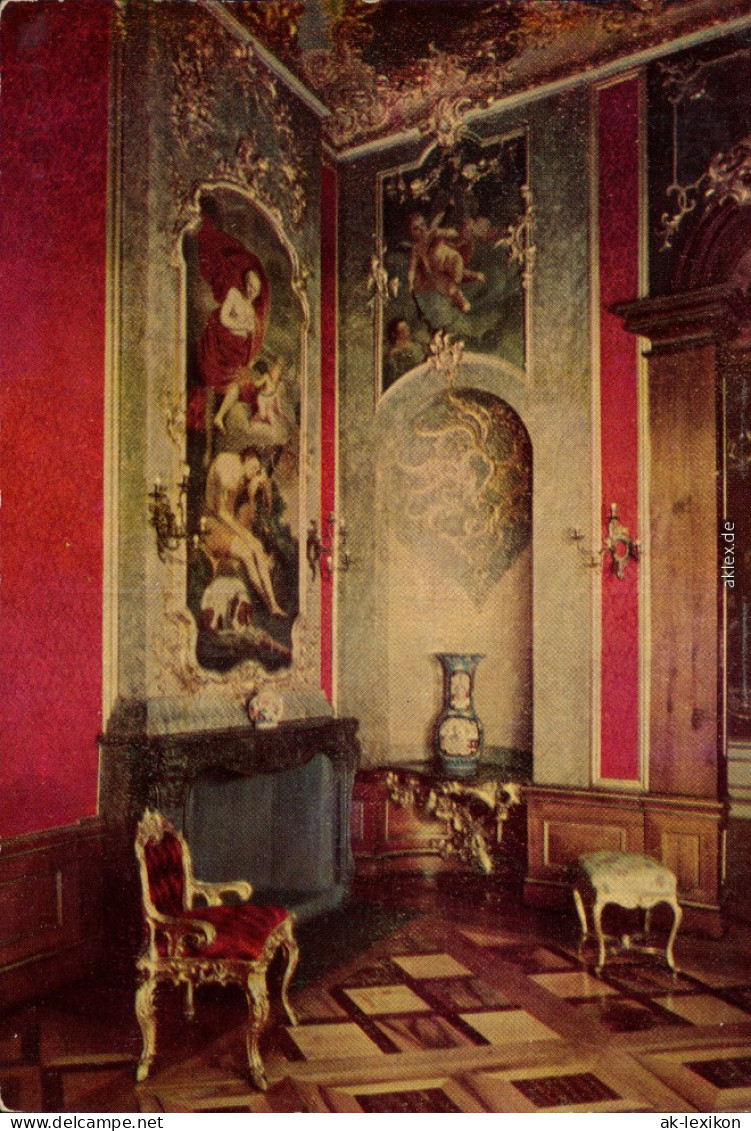 Ansichtskarte Rudolstadt Schloss Heidecksburg - Rotes Eckkabinett 1966 - Rudolstadt
