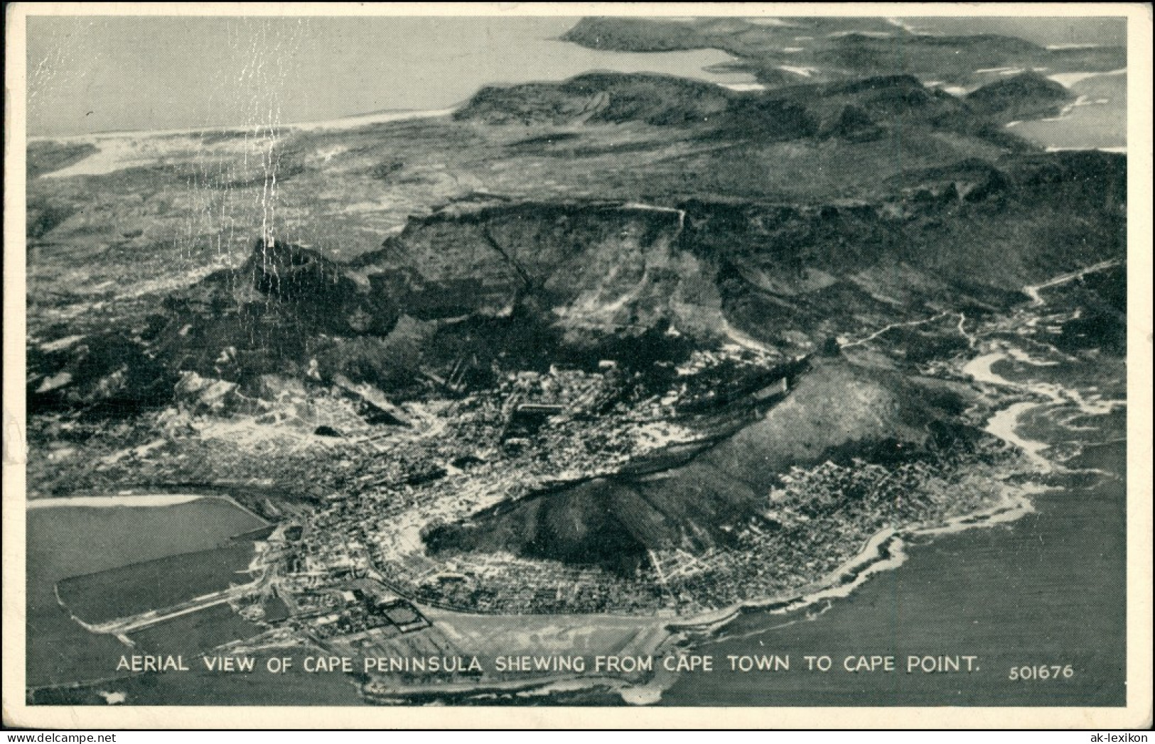 Postcard Kapstadt Kaapstad Luftbild Peninsula 1955 - Afrique Du Sud
