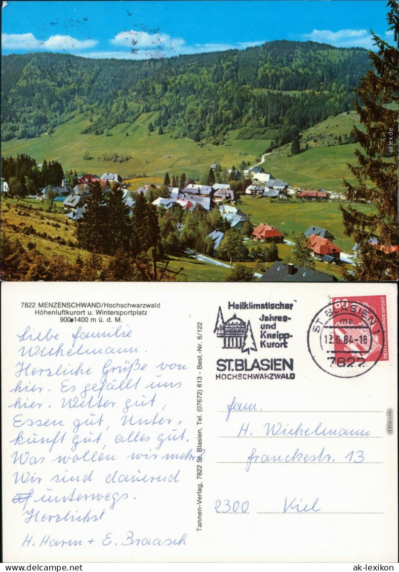 Ansichtskarte Menzenschwand-St. Blasien Panorama-Ansicht 1984 - St. Blasien