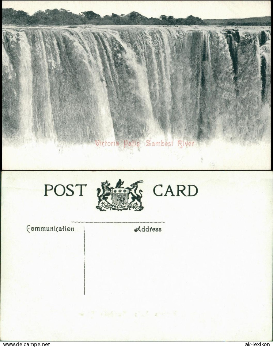 Postcard Region Victoria Falls Zambesi 1915 - Zimbabwe