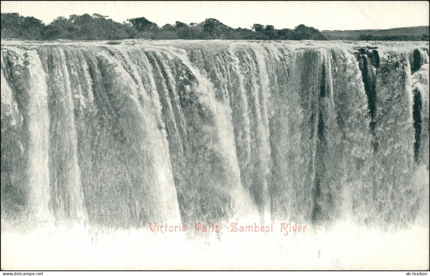 Postcard Region Victoria Falls Zambesi 1915 - Simbabwe