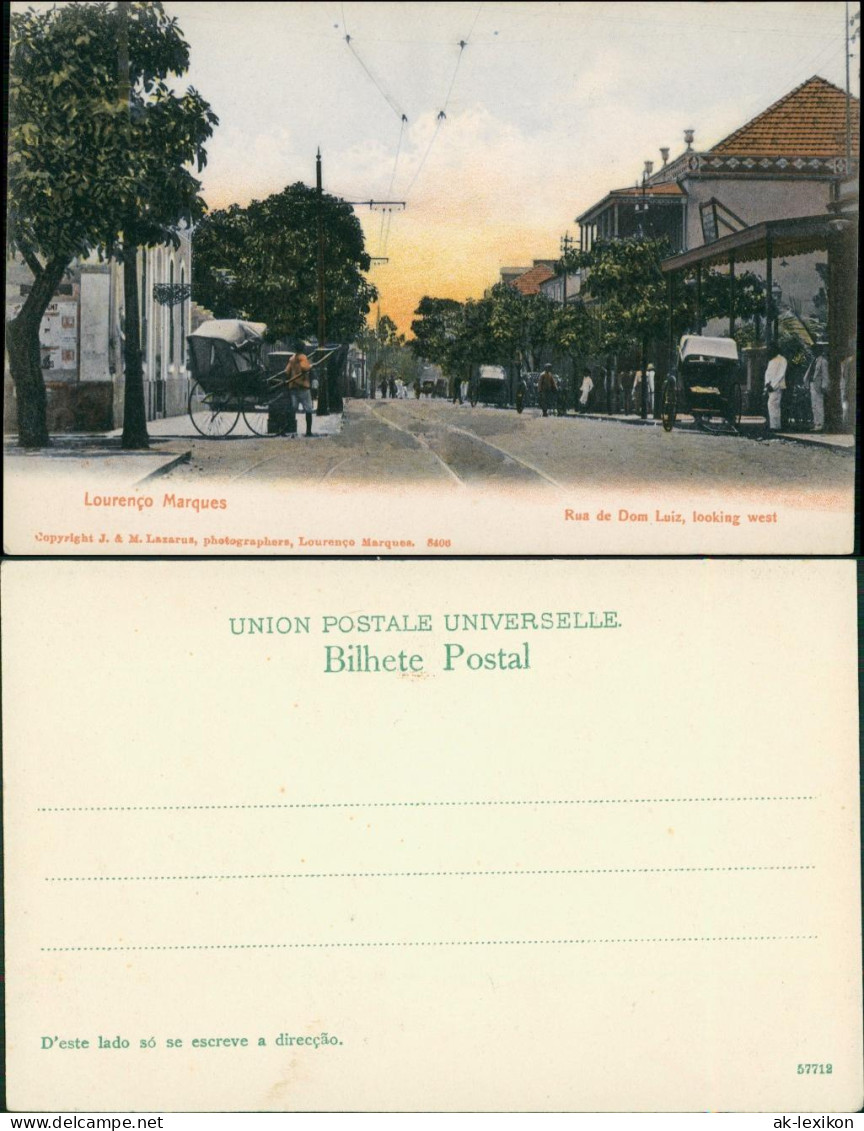 Postcard Maputo (Lourenço Marques) Rue De Dom Luis Mozambique 1908 - Mozambico