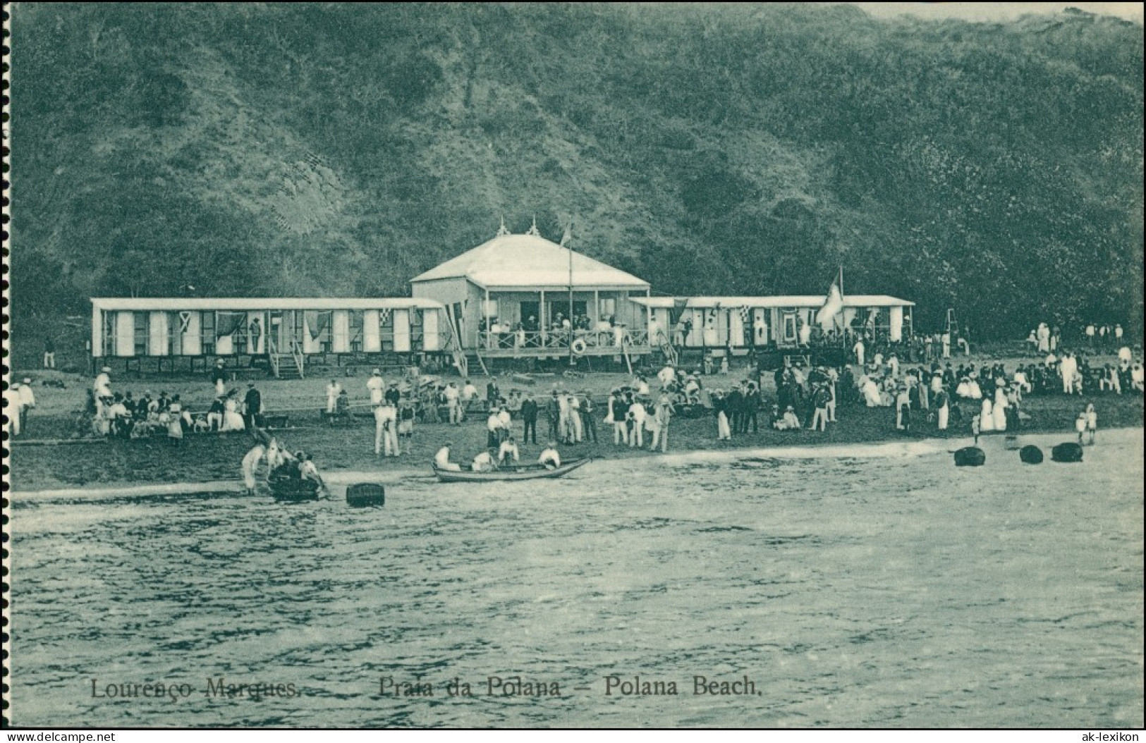 Postcard Maputo (Lourenço Marques) Pavillon Am Strand 1918 - Mosambik