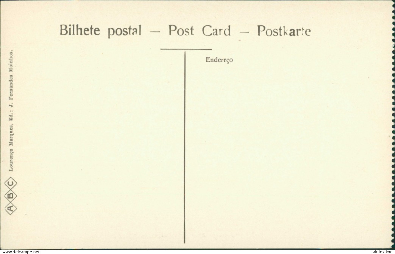 Postcard Maputo (Lourenço Marques) Pavillon Am Strand 1918 - Mozambico