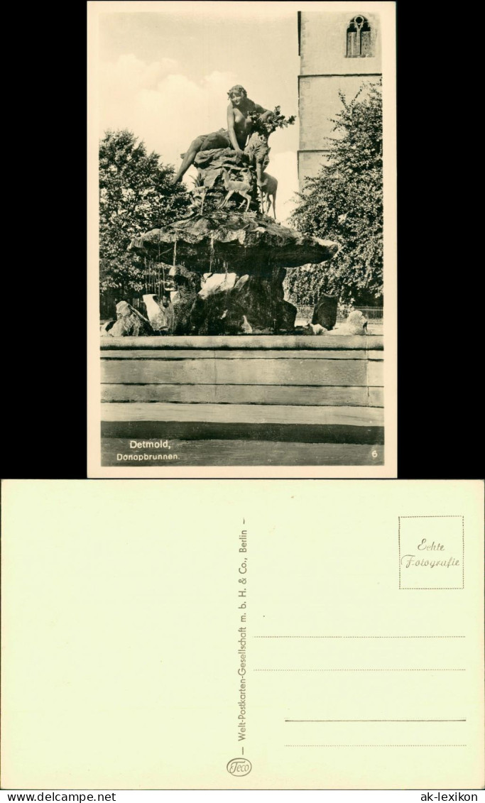 Ansichtskarte Detmold Denopbrunnen 1930 - Detmold