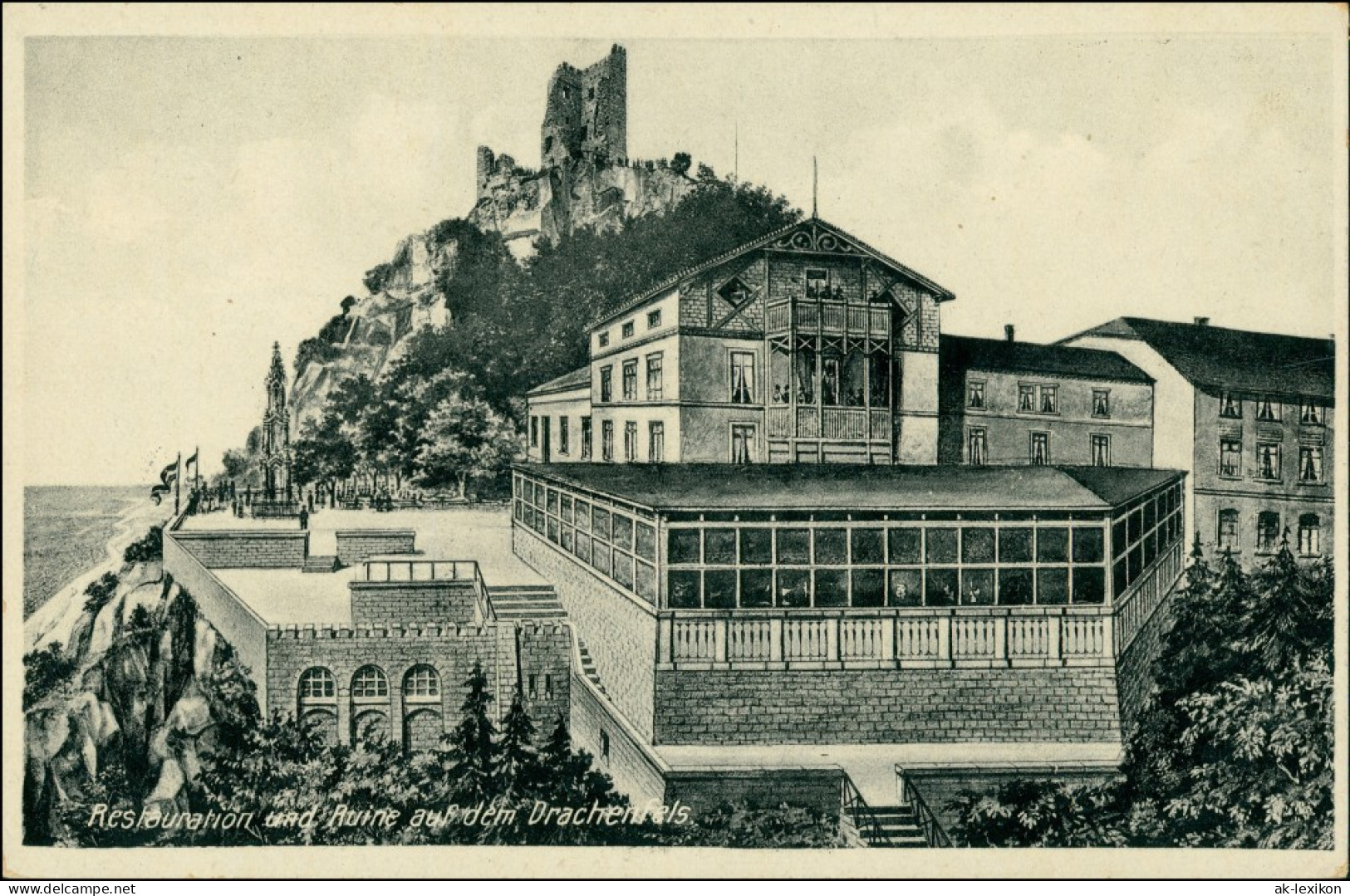 Bad Godesberg-Bonn Burg Drachenfels (Siebengebirge) - Restauration 1930 - Bonn
