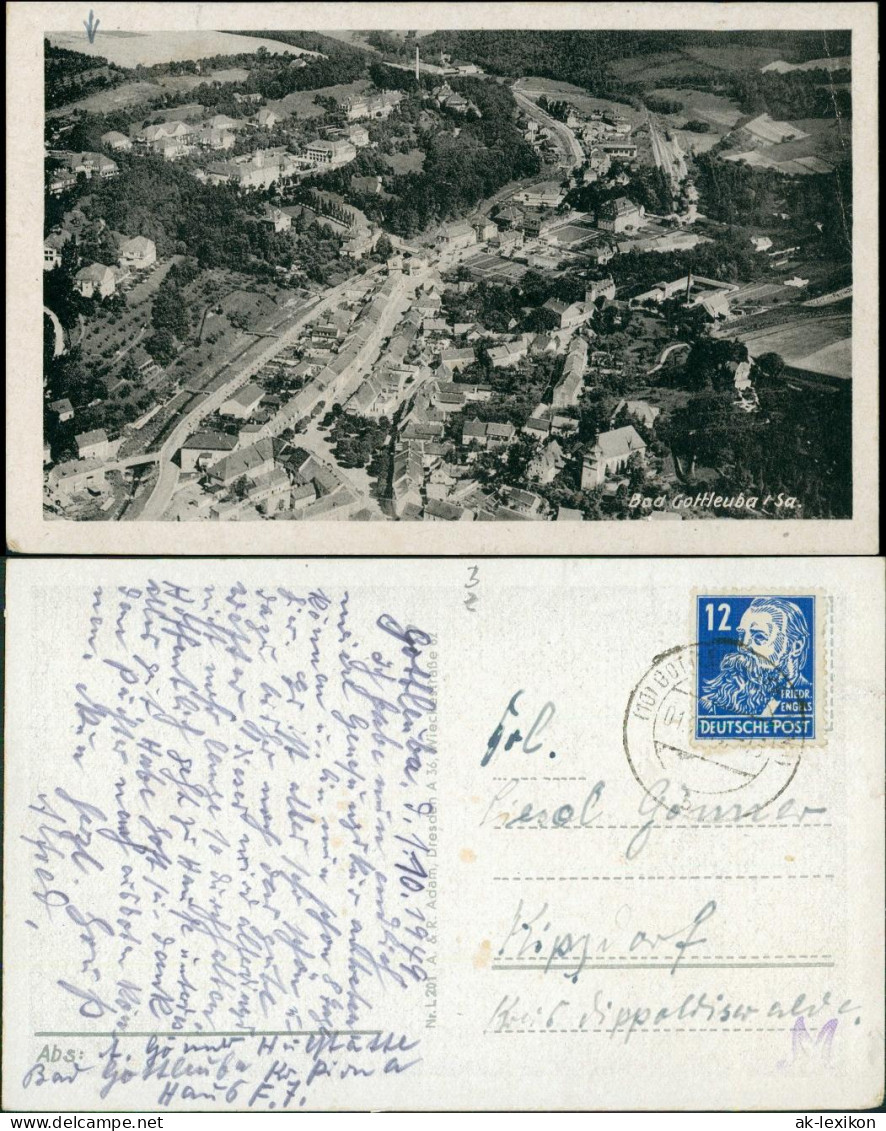 Ansichtskarte Bad Gottleuba-Berggießhübel Luftbild 1949 - Bad Gottleuba-Berggiesshuebel