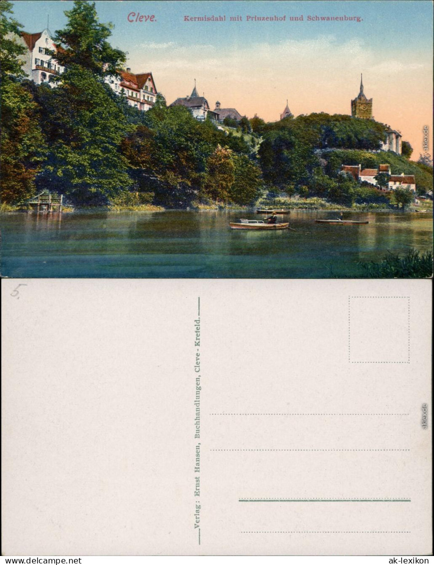 Ansichtskarte Kleve Kermisdahl Mit Prfuzenhof Und Schwanenburg 1916  - Kleve