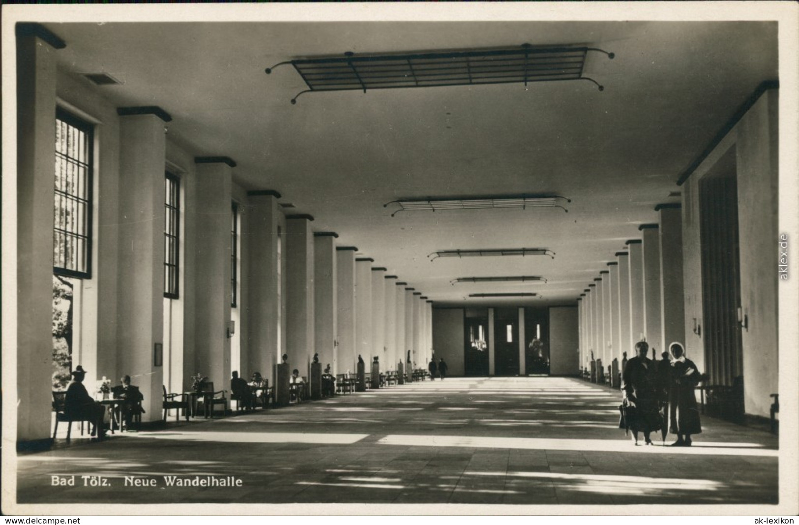 Ansichtskarte Bad Tölz Neue Wandelhalle - Innenansicht 1932  - Bad Toelz