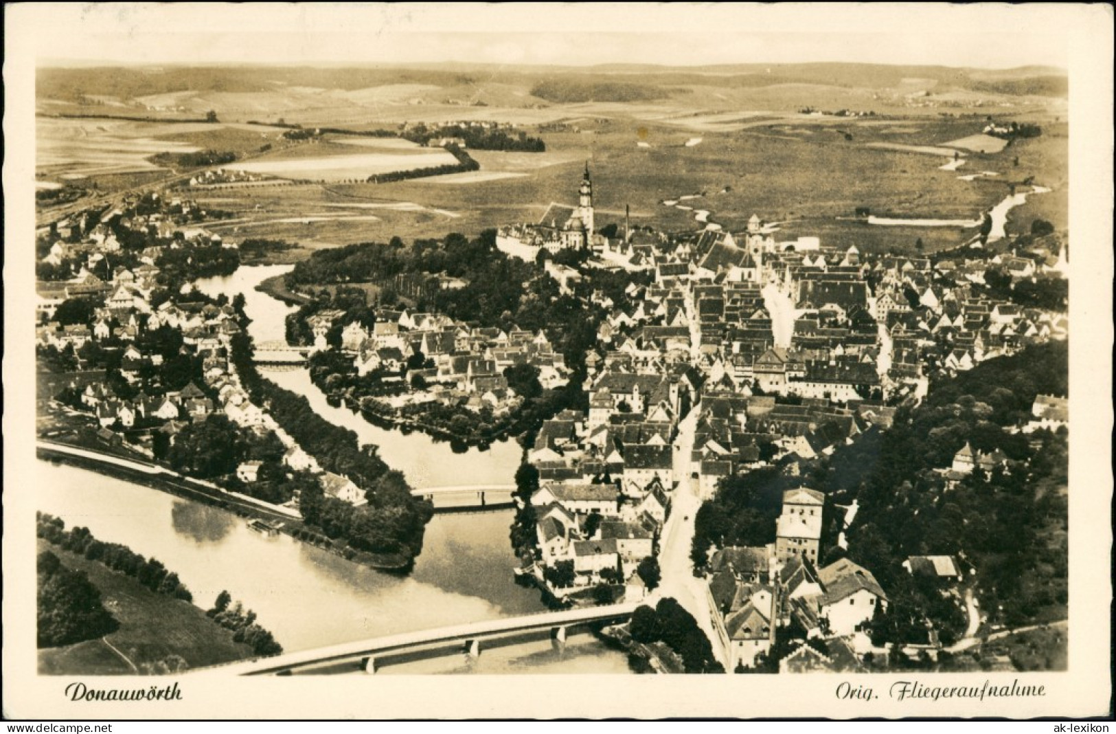 Ansichtskarte Donauwörth Luftbild 1954 - Donauwörth