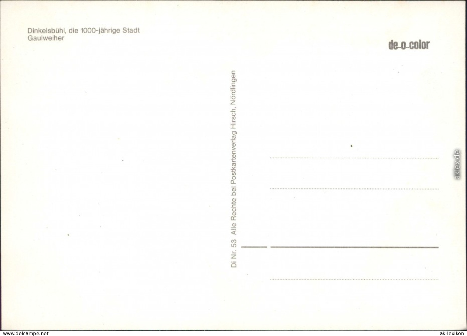 Ansichtskarte Dinkelsbühl Gaulweiher 1980 - Dinkelsbühl
