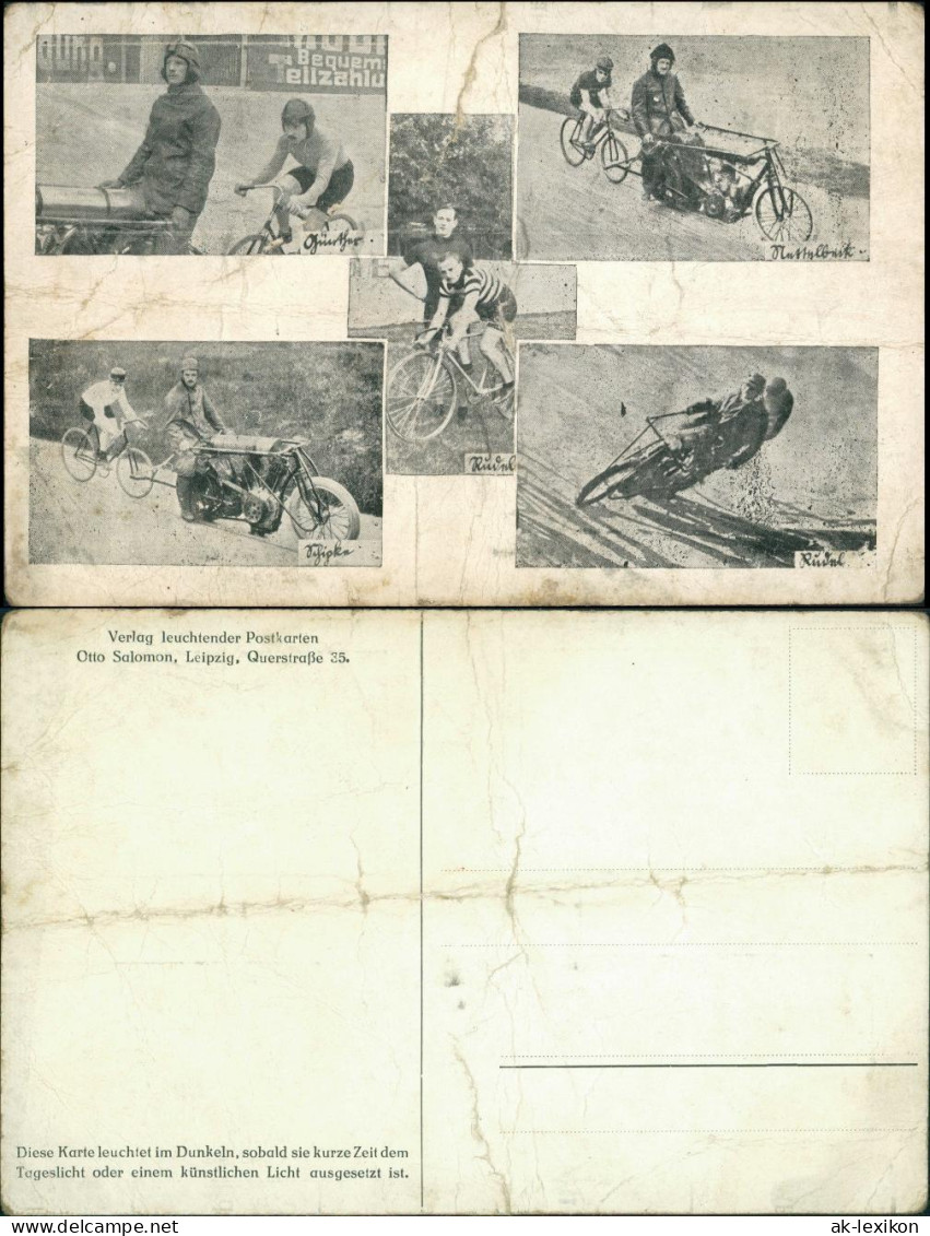 Ansichtskarte  MB_ Radfahrer Steher Leuchtende Radiumkarte 1922 - Non Classés