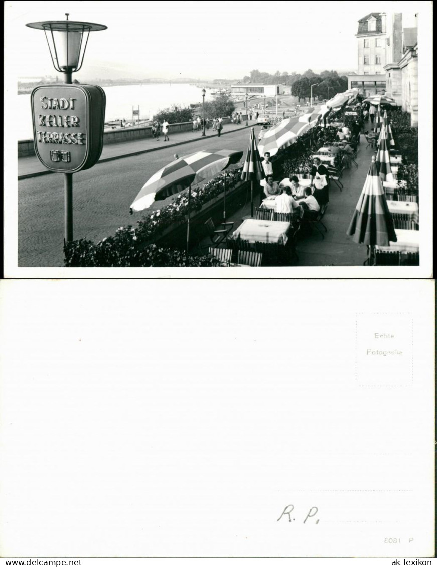 Gaststätte Stadt Keller Terrasse Am Fluß (evtl. Mosel Od. Rhein) 1960 - Non Classés