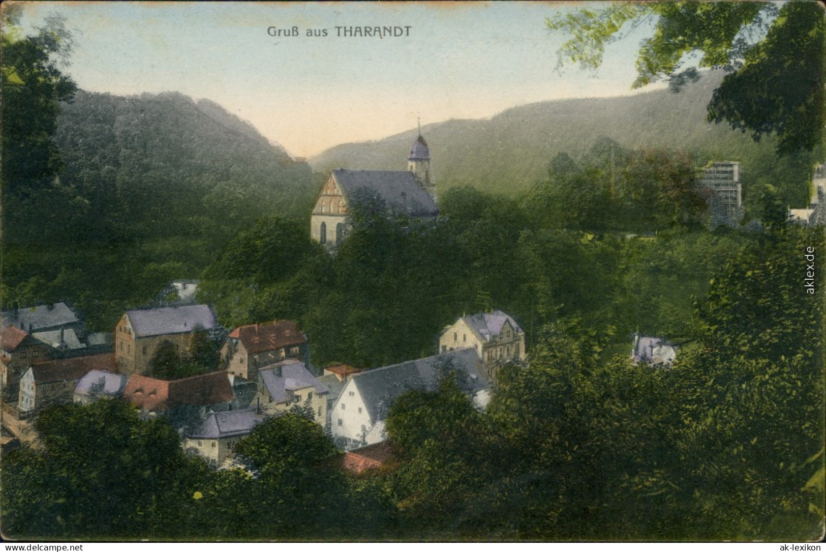 Ansichtskarte Tharandt Blick über Die Stadt Coloriert 1909 - Tharandt