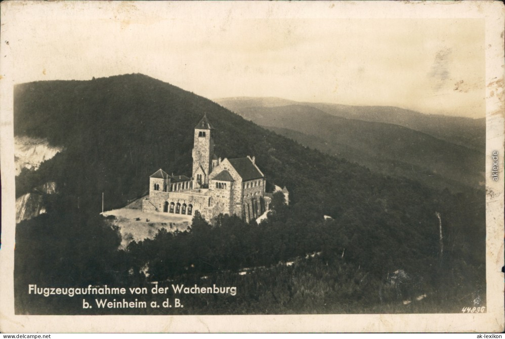 Ansichtskarte Weinheim (Bergstraße) Luftbild Der Wachenburg 1930  - Weinheim