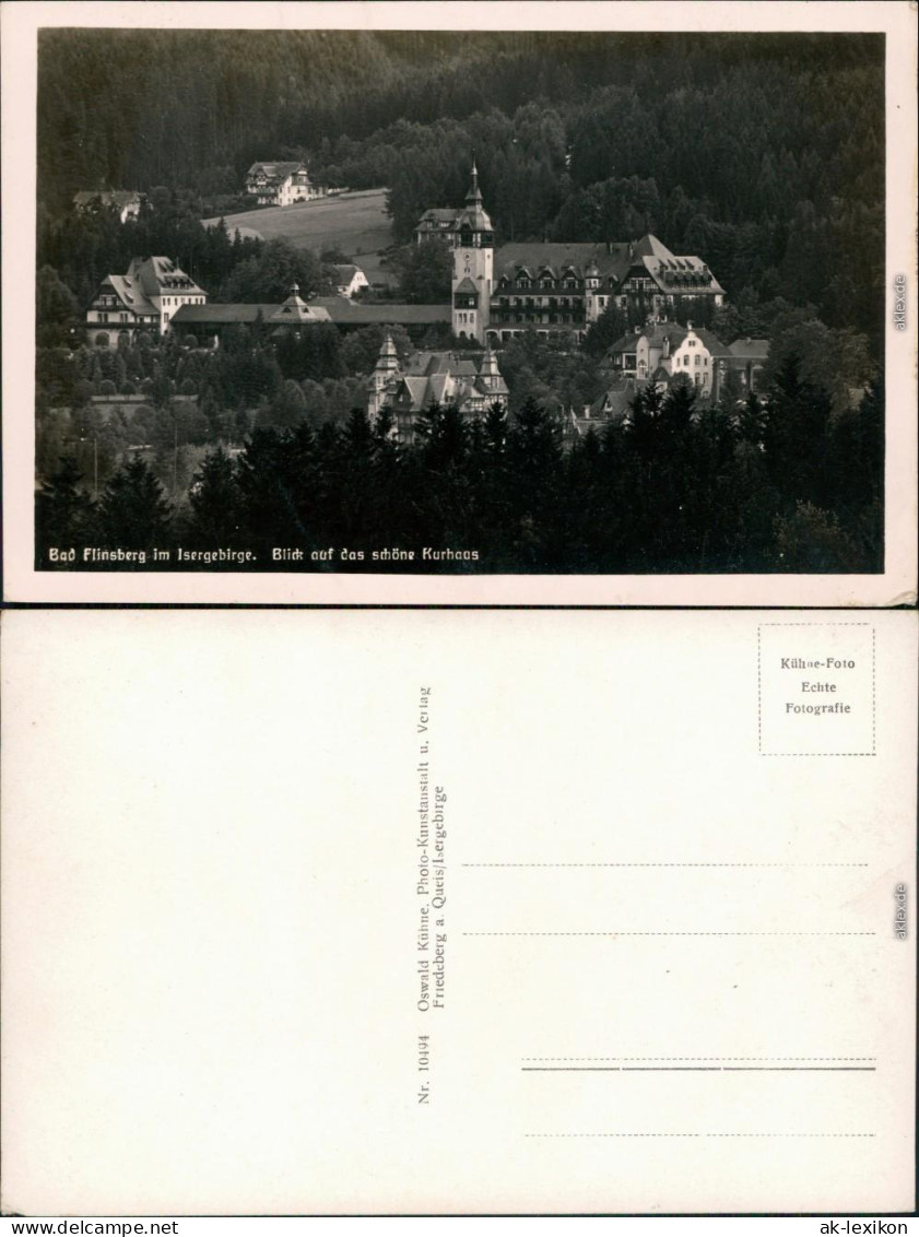 Ansichtskarte Bad Flinsberg &#346;wieradów-Zdrój Blick Auf Das Kurhaus 1932  - Polen