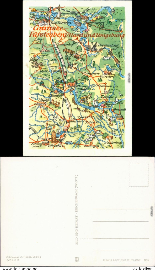 Ansichtskarte Himmelpfort-Fürstenberg/Havel Karte Vom Umland 1981 - Fürstenberg