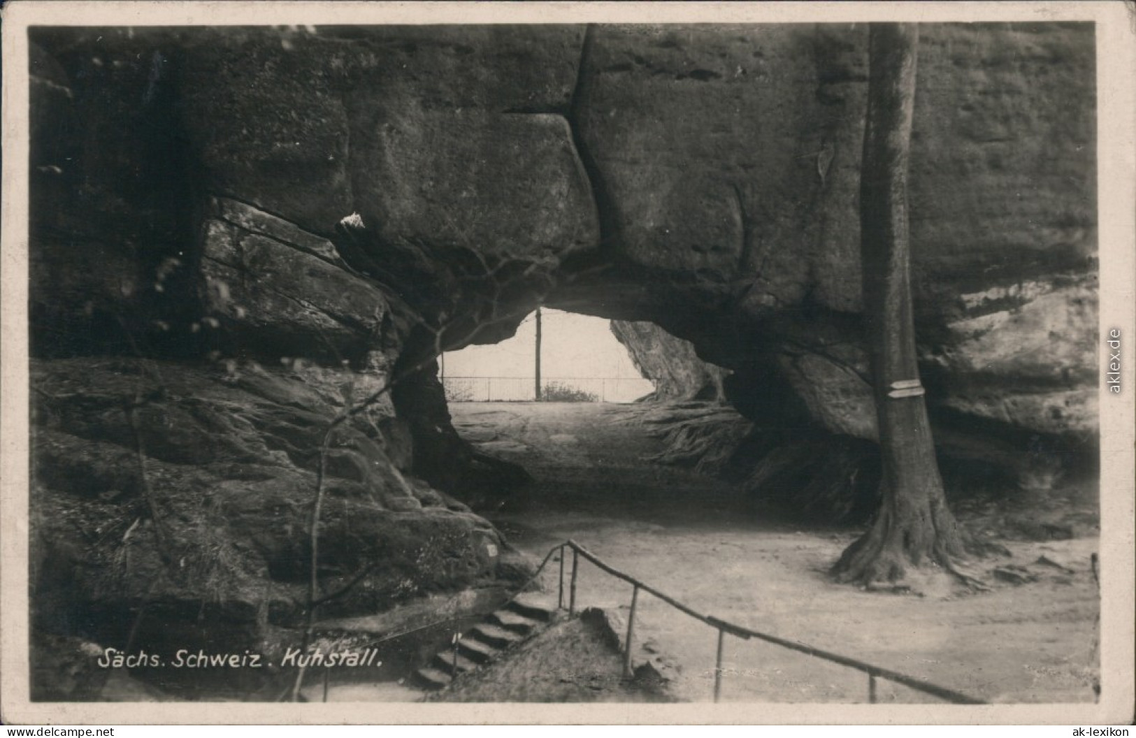 Ansichtskarte Kirnitzschtal Kuhstall, Himmelsleiter - Sächsische Schweiz 1950 - Kirnitzschtal