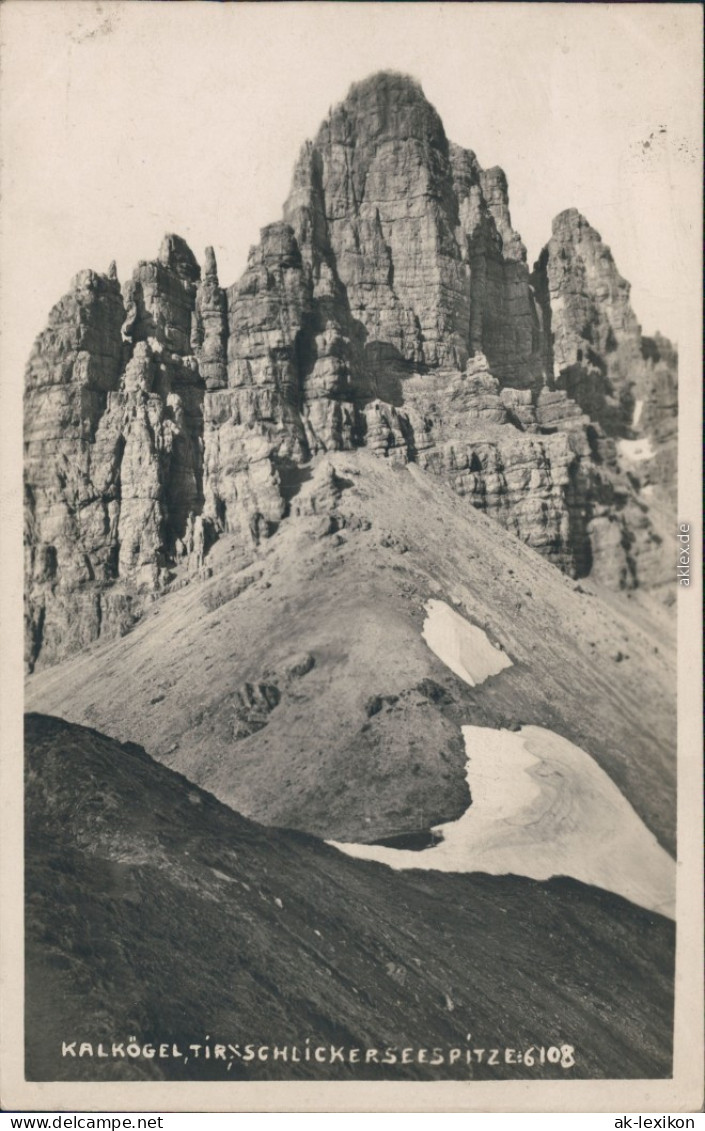 Ansichtskarte  Kalkkögel (Bergkette): Tirnschlickerseespitze 1926 - Non Classés