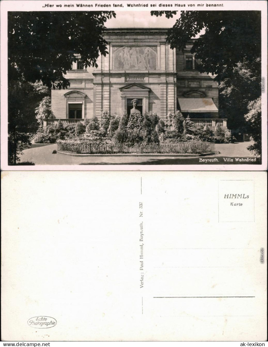 Ansichtskarte Bayreuth Villa Wahnfried 1965 - Bayreuth