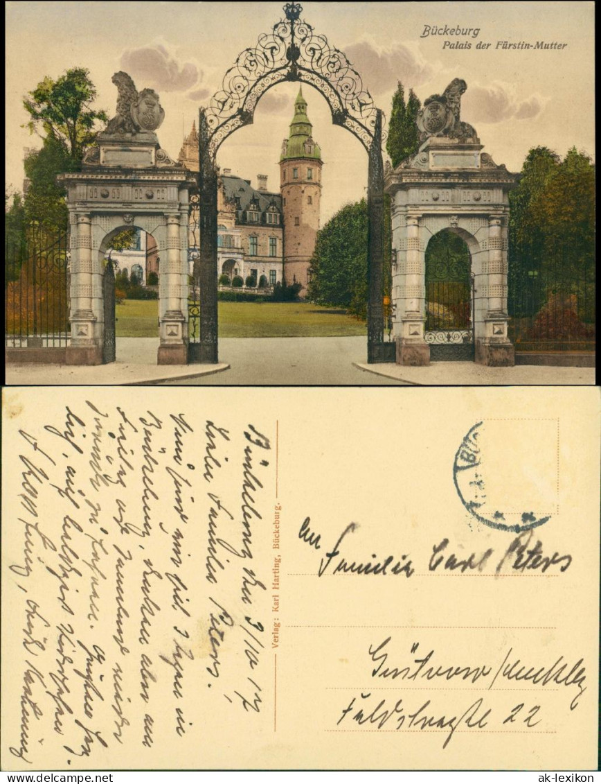 Ansichtskarte Bückeburg Palais Der Fürstin-Mutter - Eingang Coloriert 1909 - Bueckeburg
