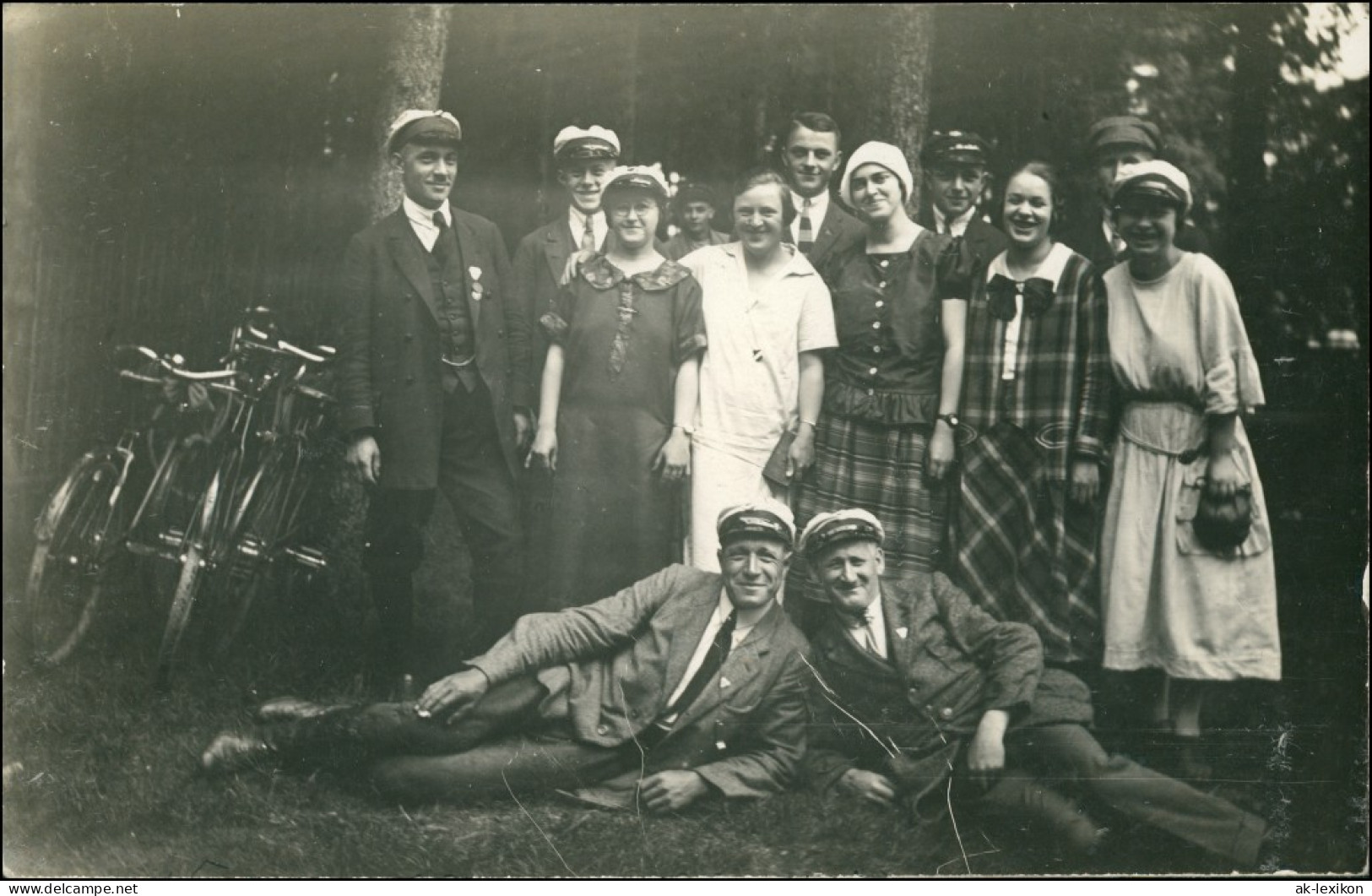 Verkehr: Fahrrad/FahrräderRadfahrerkarten Männer Frauen Ausflug 1928 Privatfoto - Non Classés