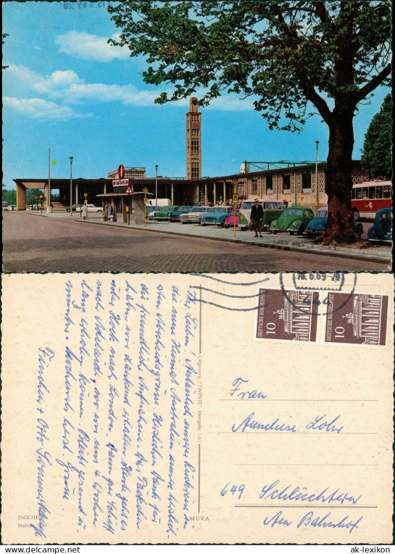 Postkaart Enschede Enschede (Eanske) Station N.S. 1969 - Other & Unclassified