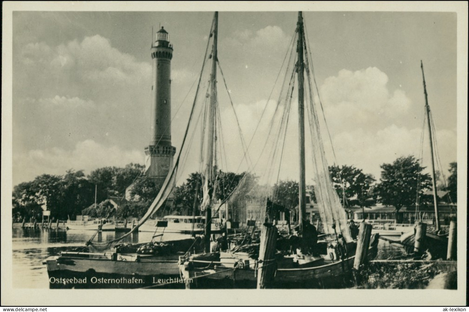 Osternothafen (Ostswine)-Swinemünde Warszów Świnoujście Leuchtturm, Hafen 1929 - Pommern