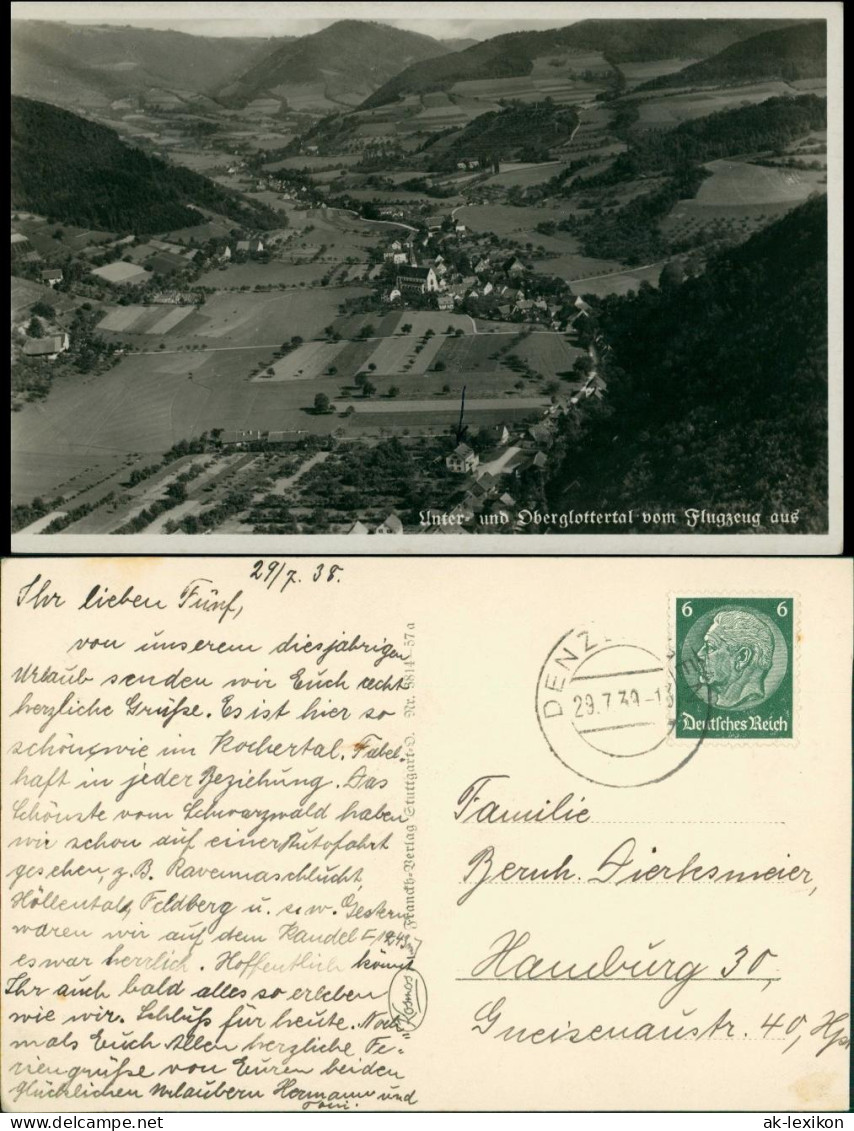 Ansichtskarte Glottertal Luftbild 1938 - Glottertal