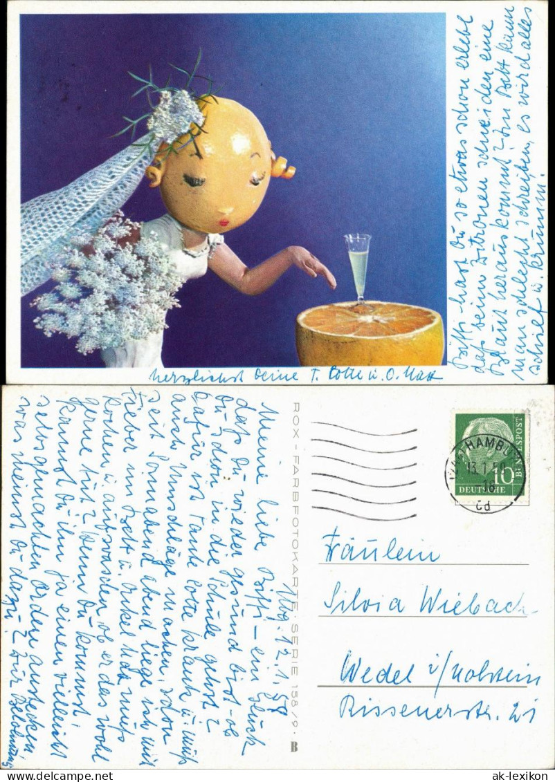 Ansichtskarte  Künstlerkarte Gemüse Als Menschen Kartoffelfrau 1959 - Zeitgenössisch (ab 1950)