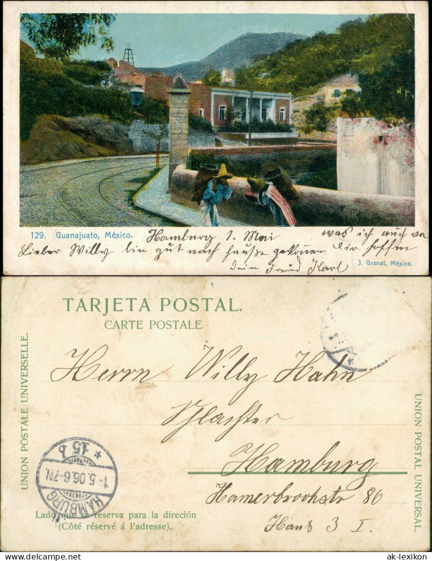Postcard Guanajuato Straßenpartie 1906 - Mexico