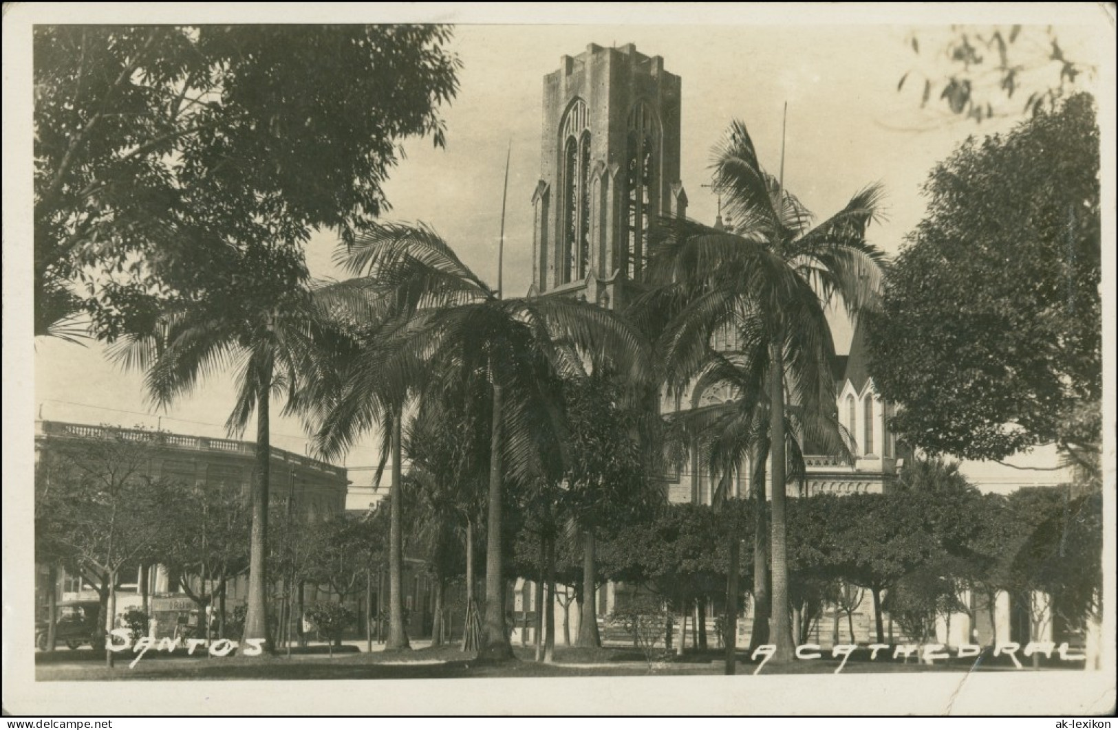 Foto Santos Partie An Der Kathedrale 1924 Privatfoto - Sonstige & Ohne Zuordnung