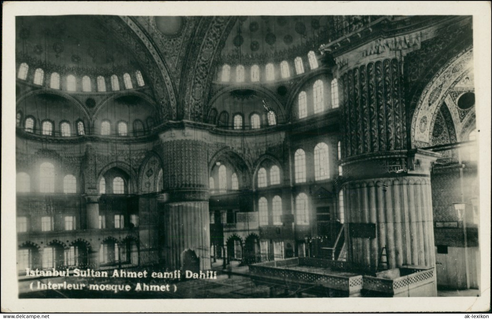 Istanbul Konstantinopel | Constantinople Sultan-Ahmed-Moschee Innen 1938 - Turkey