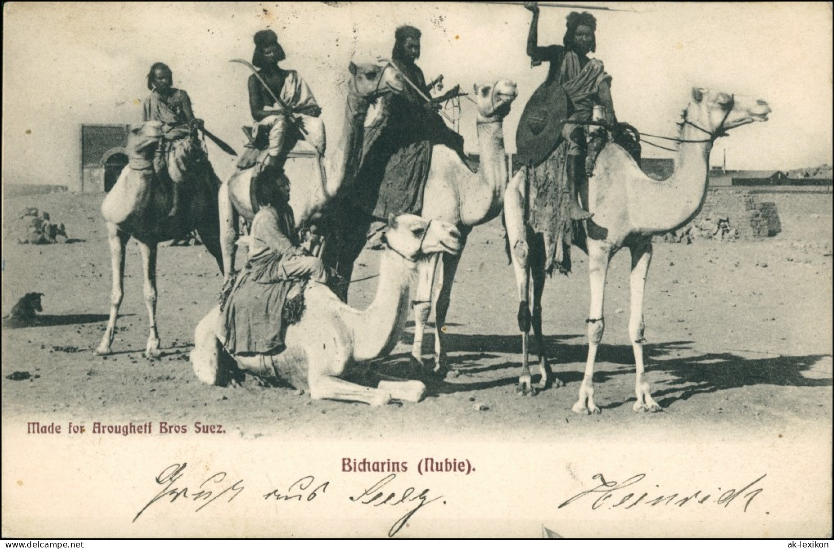 Suez السويس‎ As-Suways Typen Bicharins Nubie - Krieger 1908 - Suez