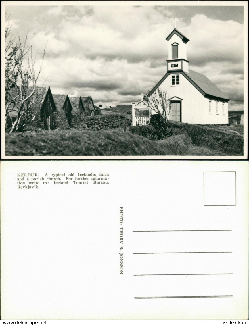 Postcard Keldur Keldur Hall And Turf Houses 1930 - Islandia