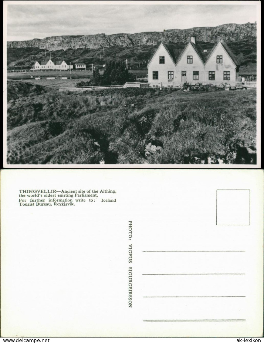 Postcard Thingvellir Þingvellir Stadtpartie - Iceland Island 1940 - IJsland