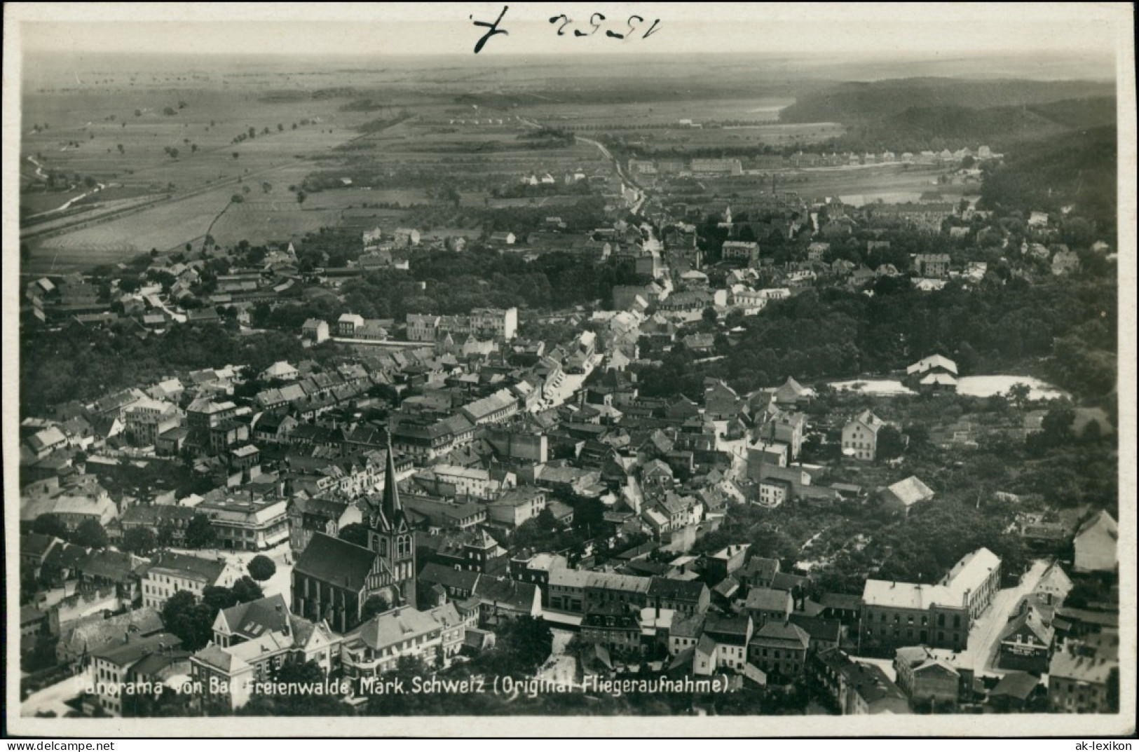 Ansichtskarte Bad Freienwalde Luftbild 1929 - Bad Freienwalde