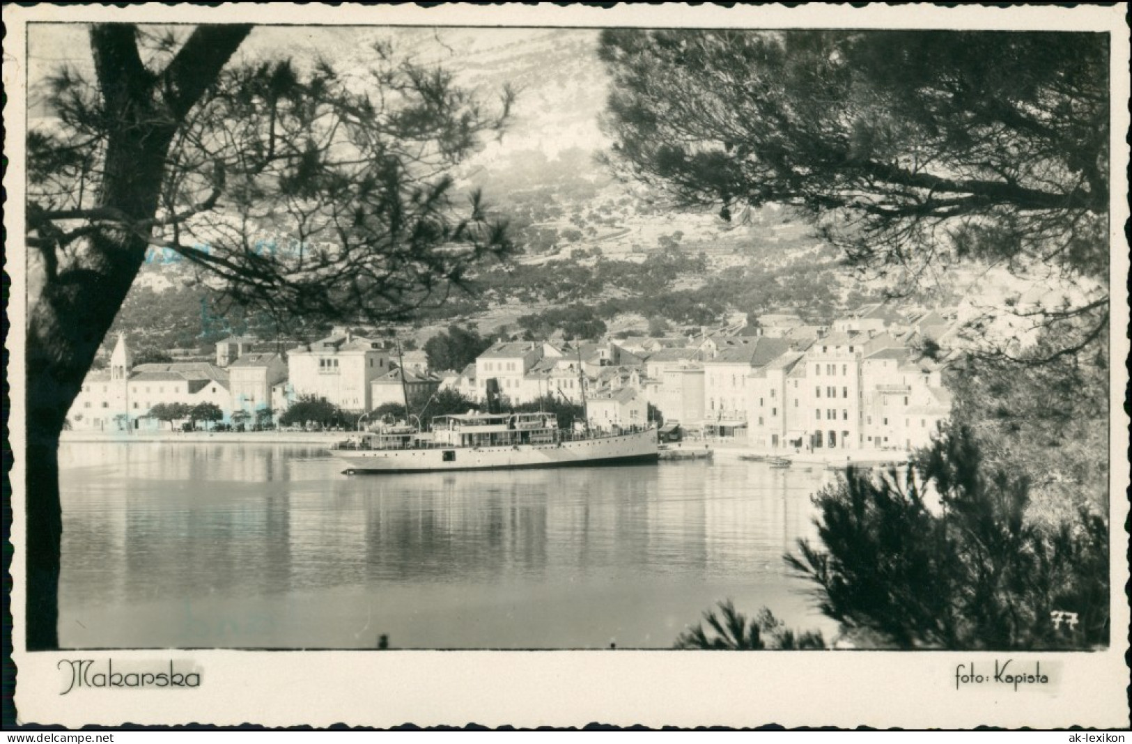 Postcard Macharscha Makarska Stadt, Dampfer 1959 - Croatia