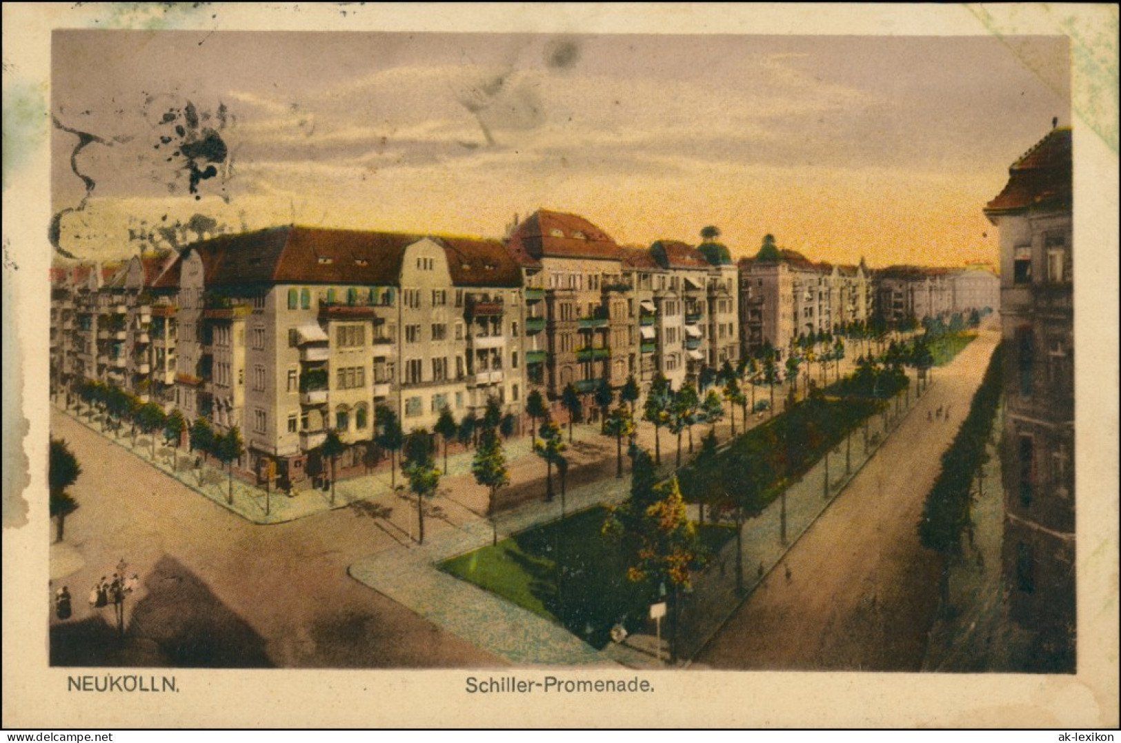 Ansichtskarte Neukölln-Berlin Rixdorf Schillerpromenade 1924 - Neukölln