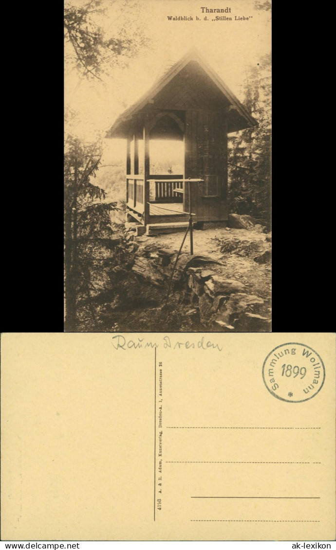 Ansichtskarte Tharandt Waldblick Pavillon Stille Liebe 1909 - Tharandt