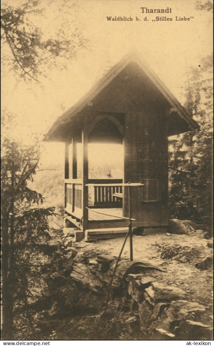 Ansichtskarte Tharandt Waldblick Pavillon Stille Liebe 1909 - Tharandt