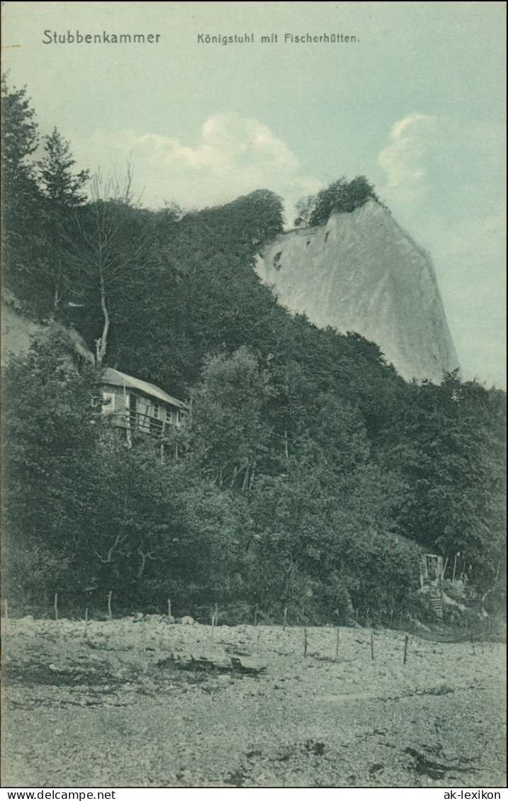 Ansichtskarte Stubbenkammer-Sassnitz Fischerhütte Stubbenkammer - Netze 1909 - Sassnitz