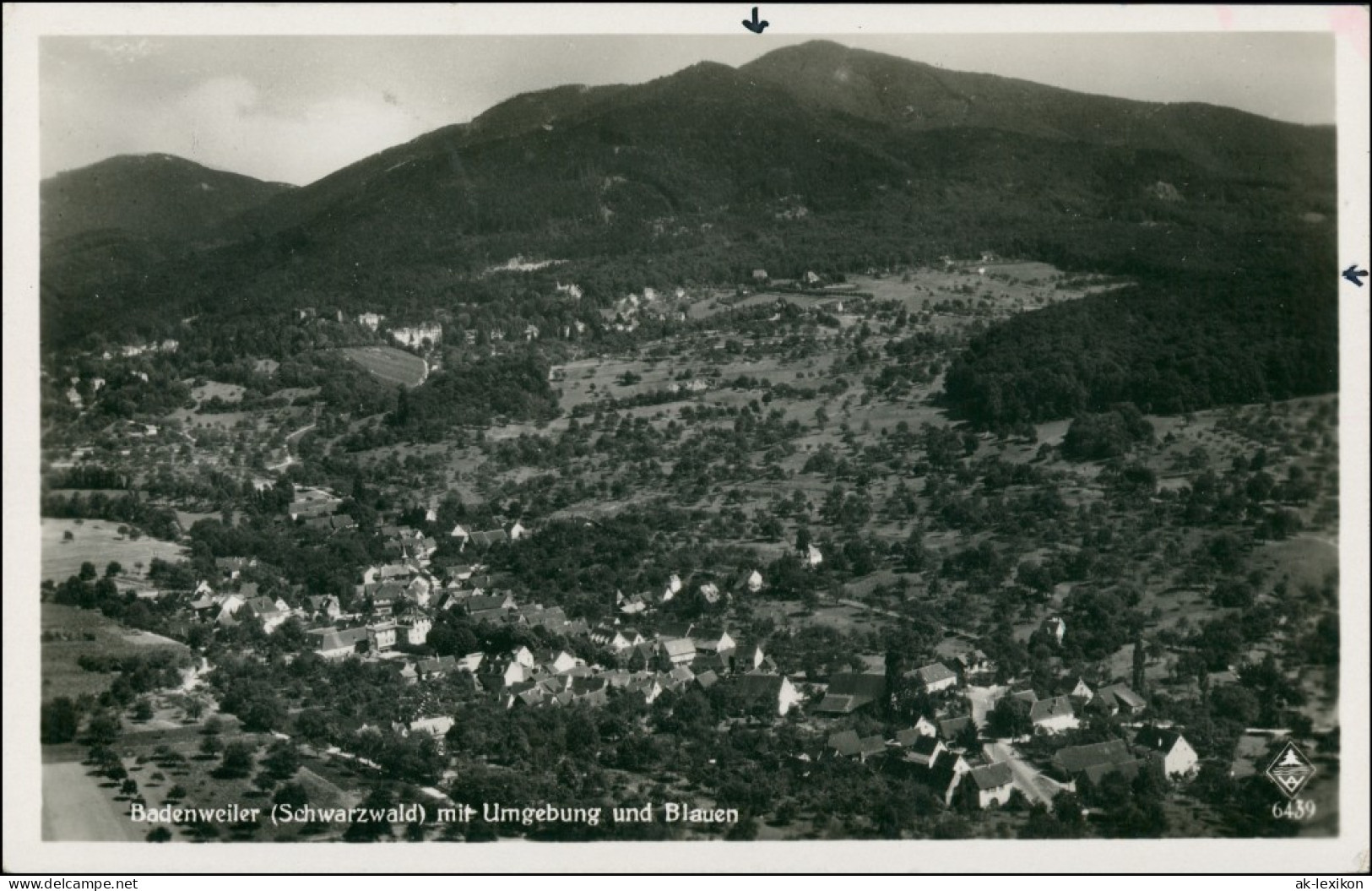 Ansichtskarte Badenweiler Luftbild 1939 - Badenweiler