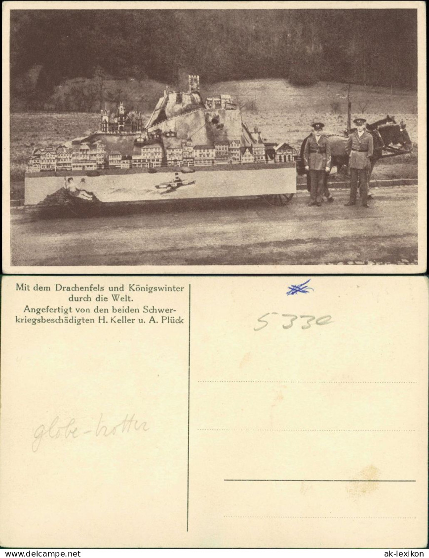 Königswinter Drachenfels Modell Auf Pferdewagen Gef. Von Kriegsbeschdigten 1922 - Koenigswinter