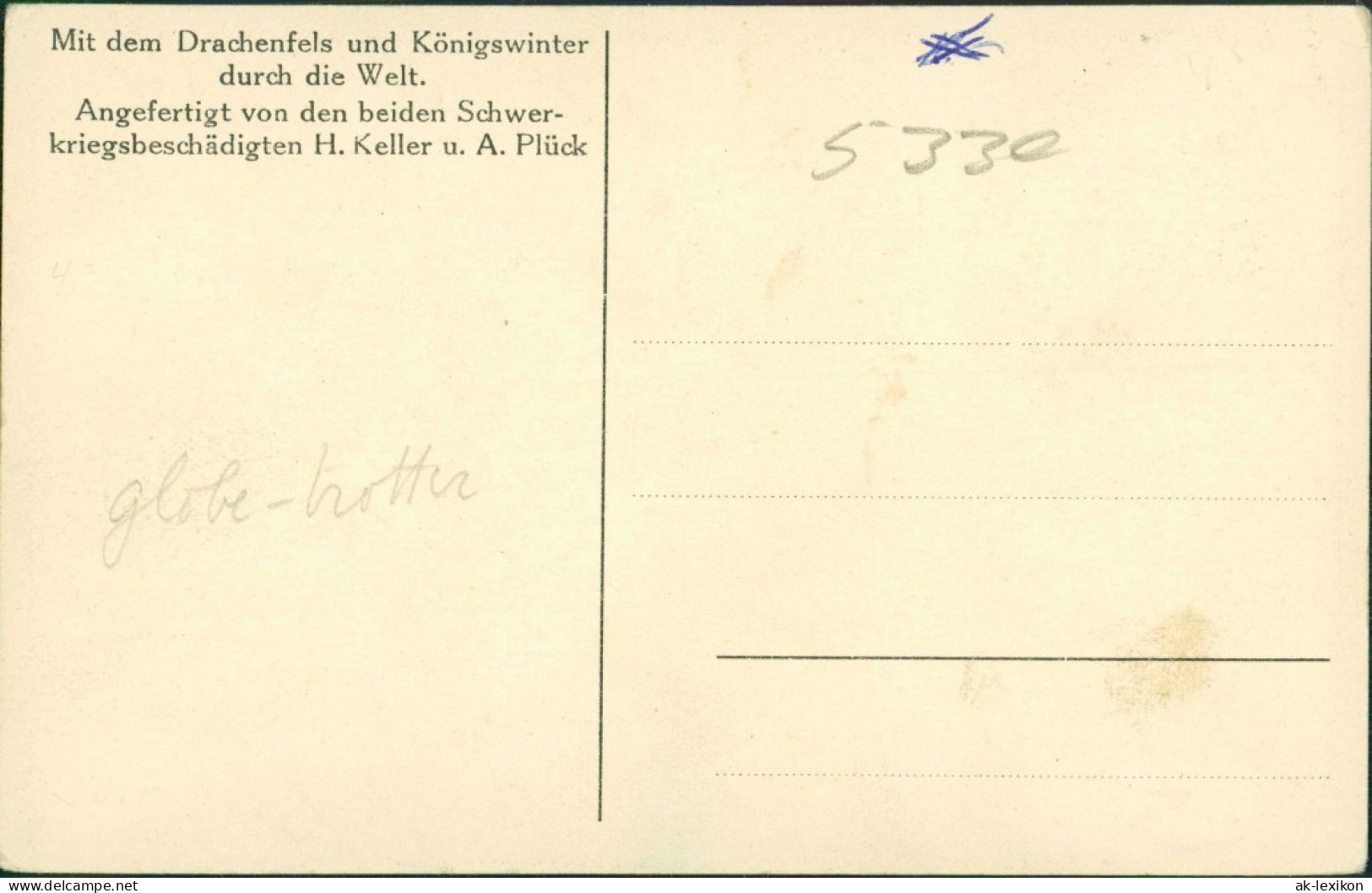 Königswinter Drachenfels Modell Auf Pferdewagen Gef. Von Kriegsbeschdigten 1922 - Koenigswinter