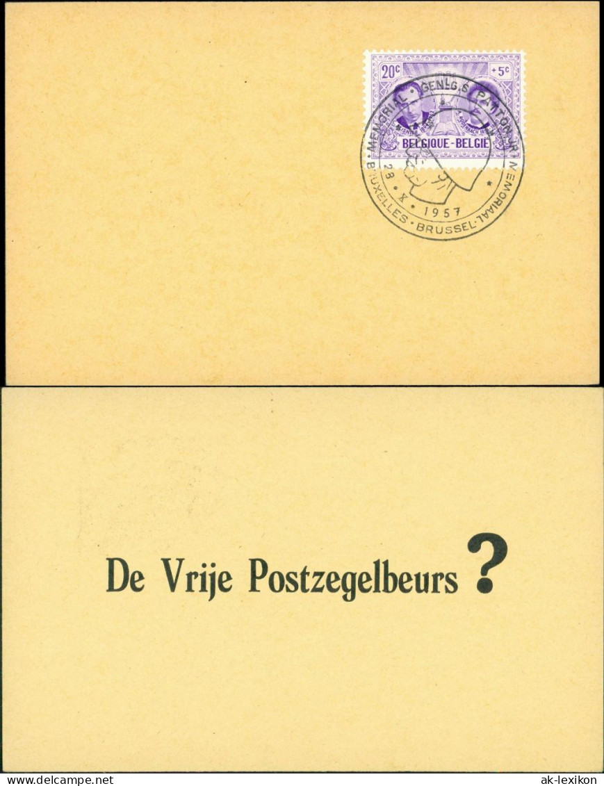 De Vrije Postzegelbeurs ? Sonderstempel Brüssel 1957 - Non Classés