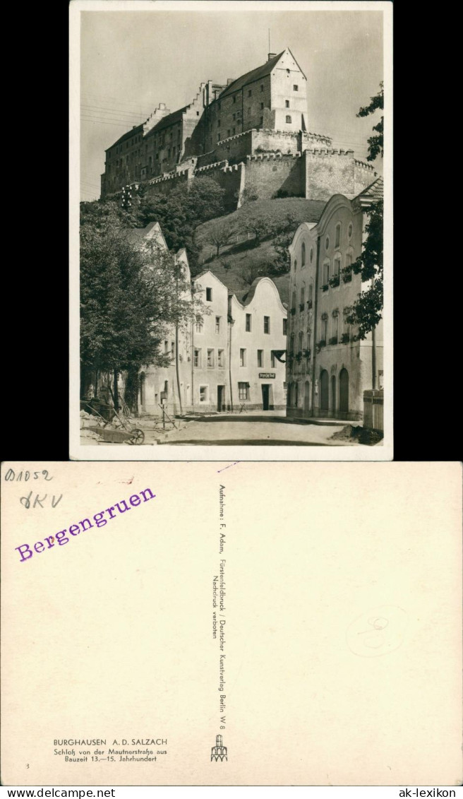 Ansichtskarte Burghausen Schloß Von Der Mautnerstraße 1928 - Burghausen