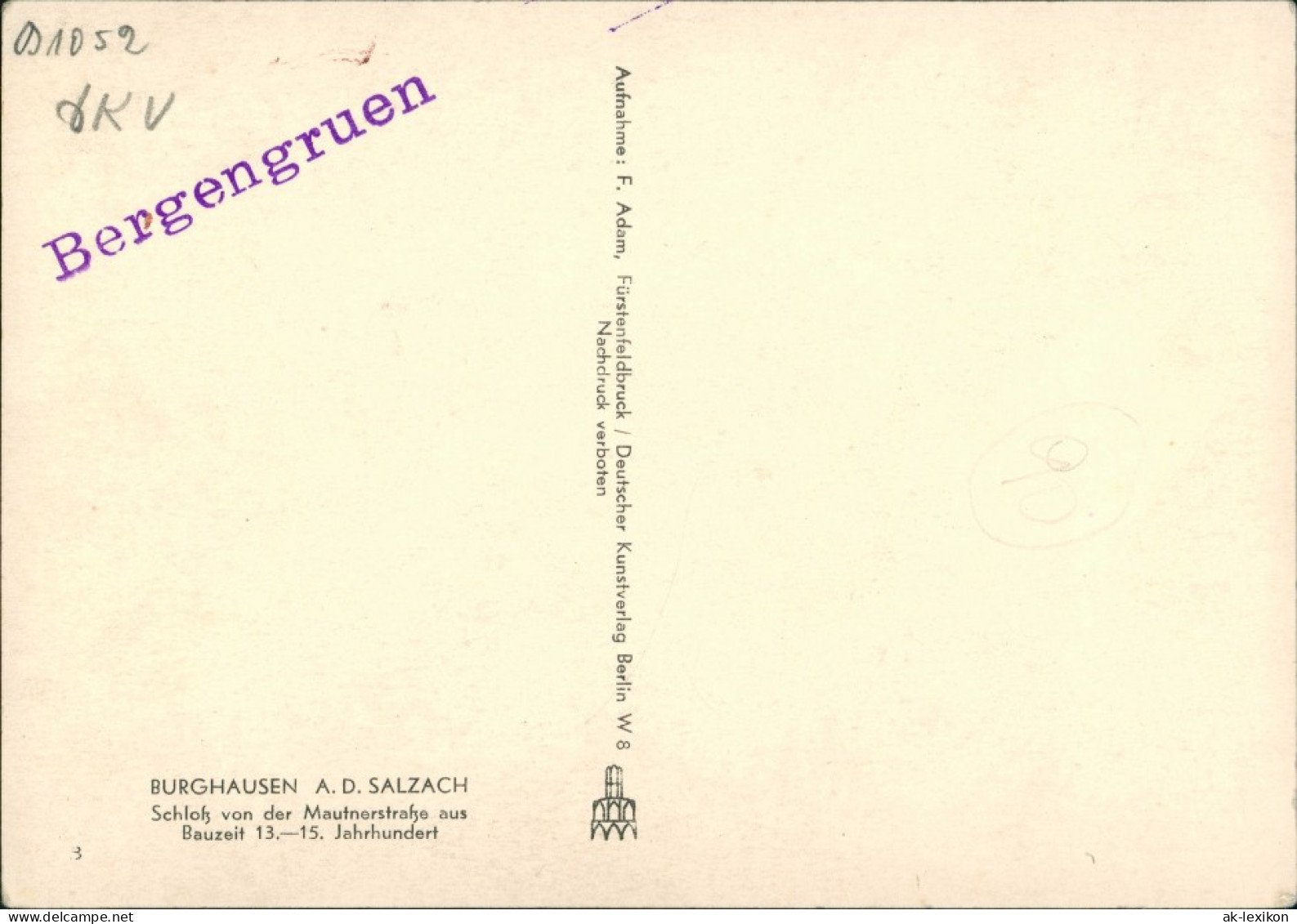 Ansichtskarte Burghausen Schloß Von Der Mautnerstraße 1928 - Burghausen